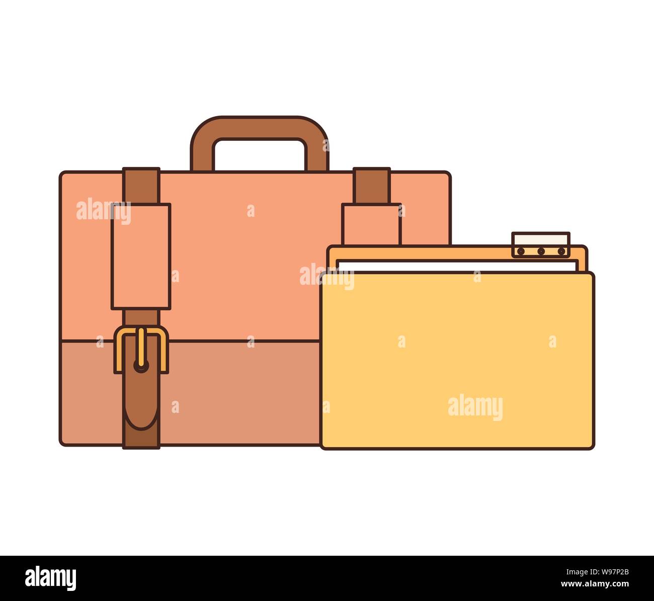 folder with suitcase in white background Stock Vector Image & Art Alamy