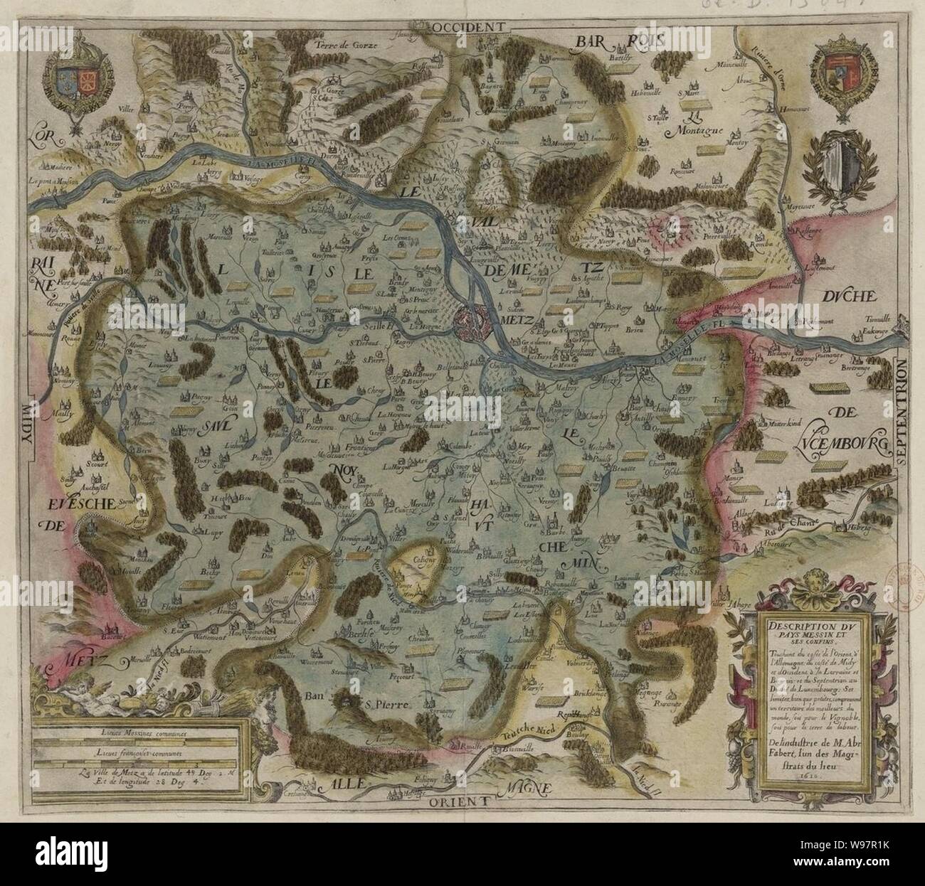 Description du pays messin et ses confins 1610 Stock Photo Alamy