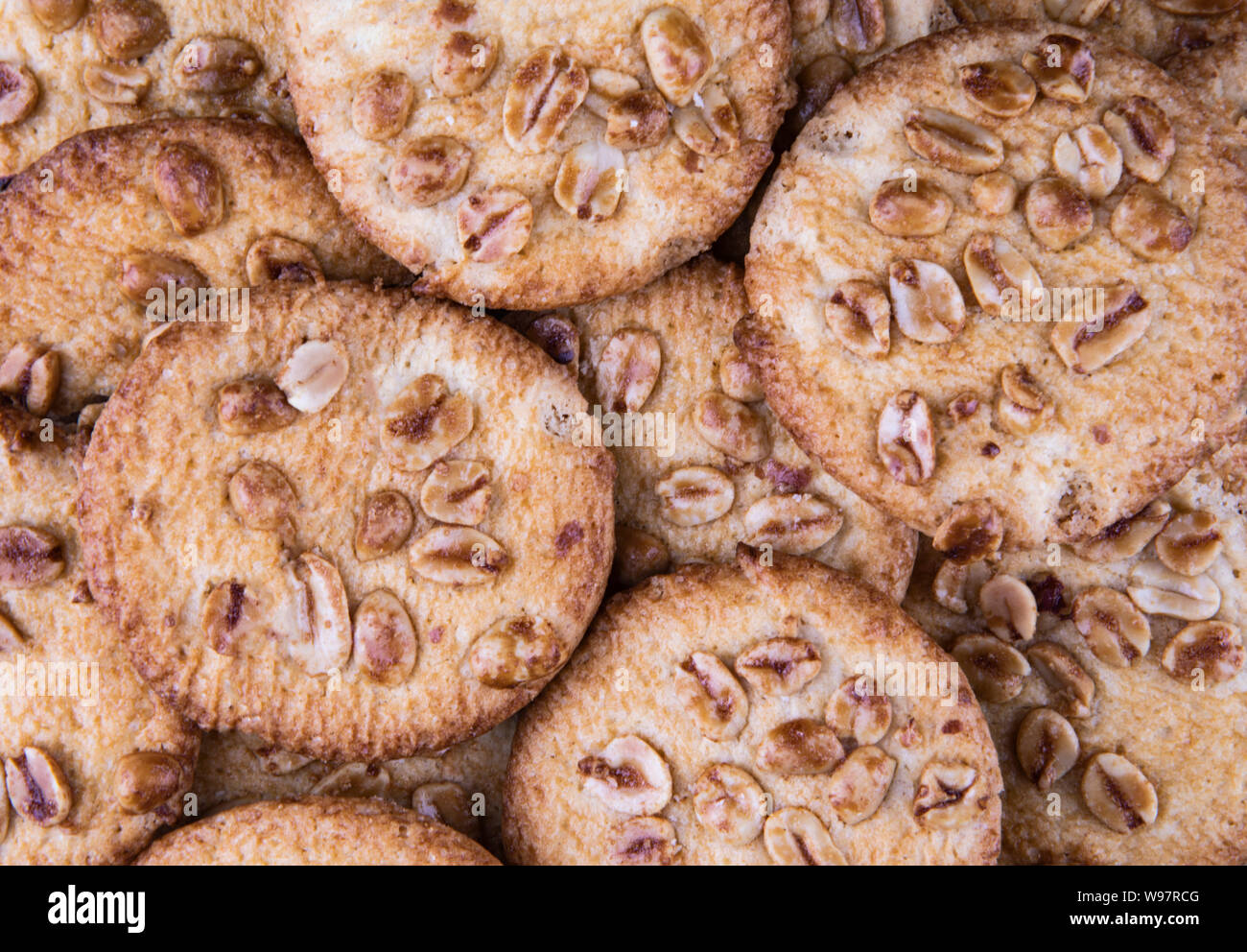 A stack of cookies. Food background or texture Stock Photo - Alamy