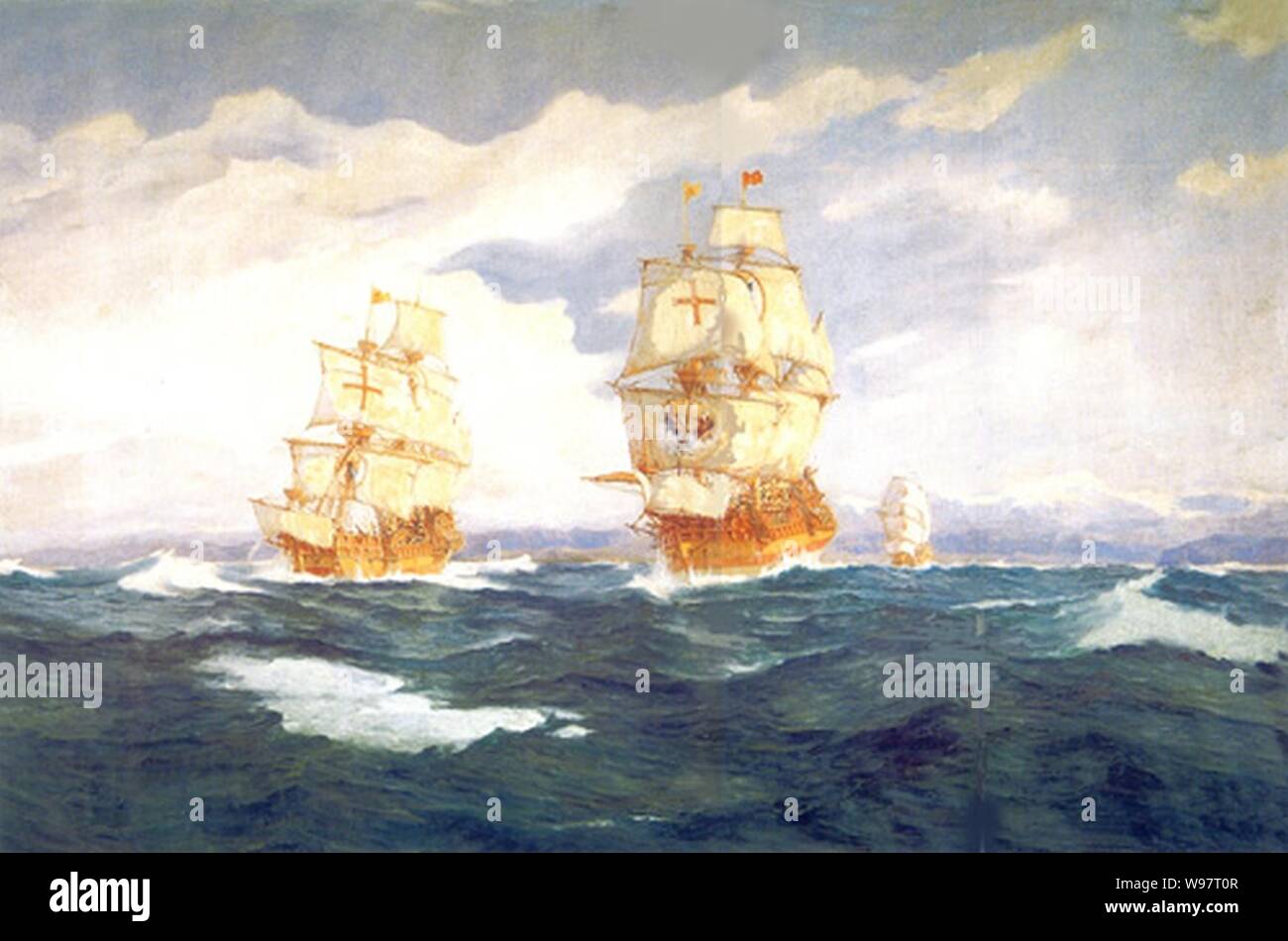 Descubrimiento del Estrecho de Magallanes Stock Photo Alamy