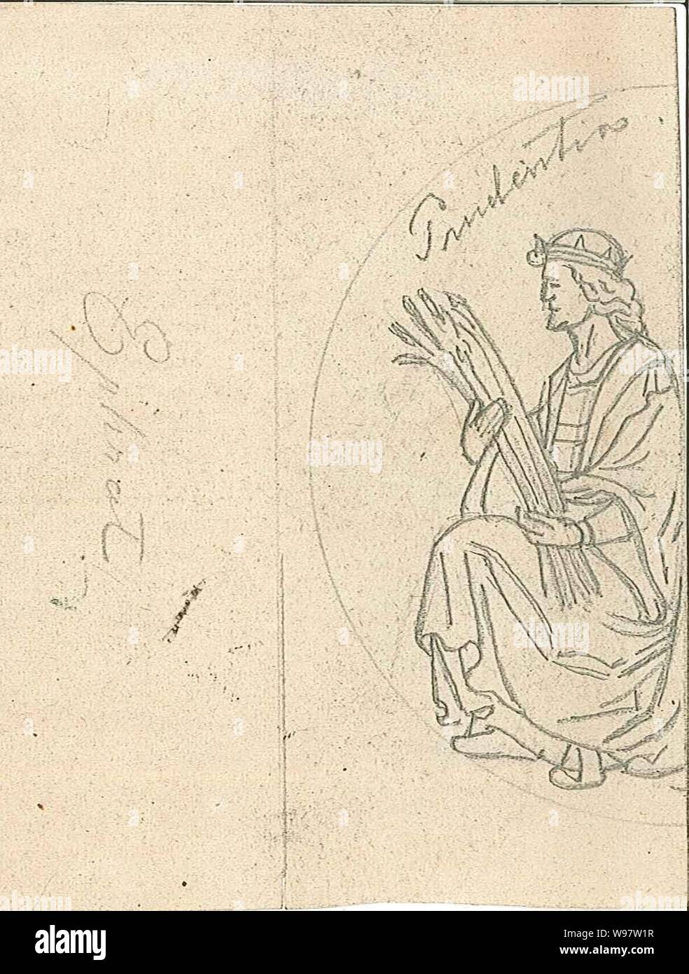 Design for an Allegory of Prudence by Kunstwerkplaatsen Cuypers & Co. Cuypershuis 0682f. Stock Photo