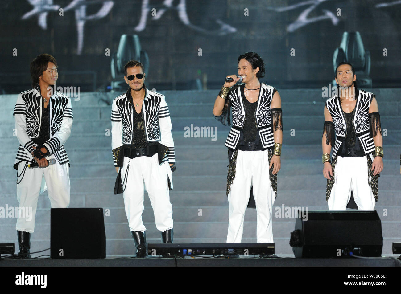 Japanese band Exile performs during a music festival in Beijing