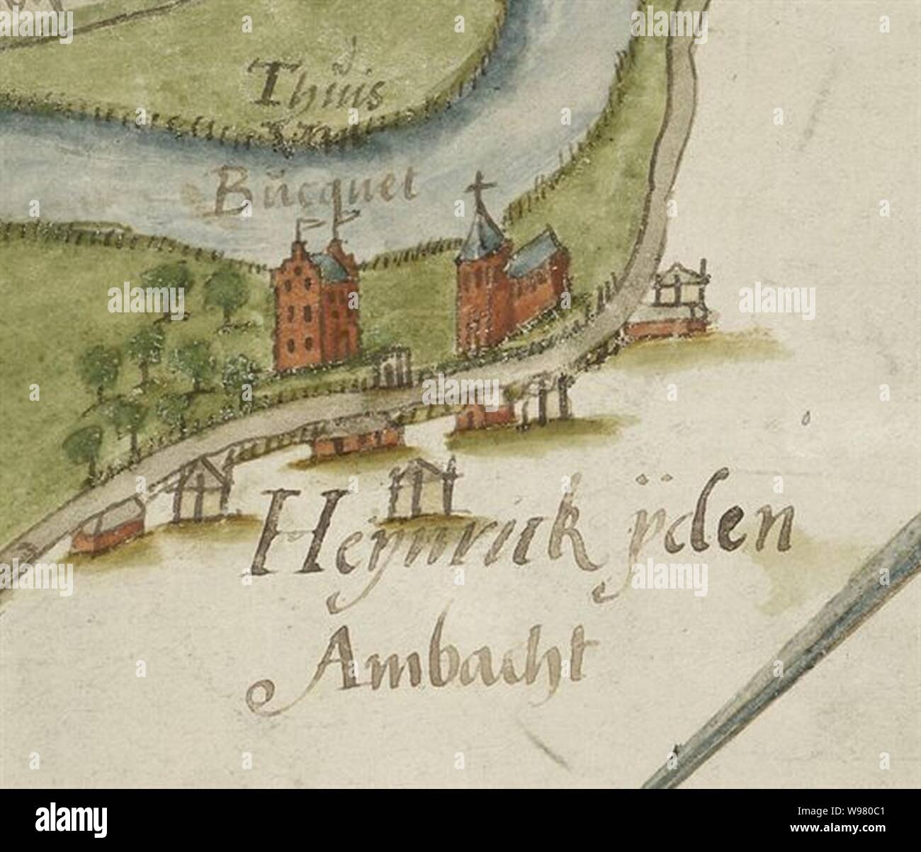Detail Hendrik Ido Ambacht 1584. Stock Photo