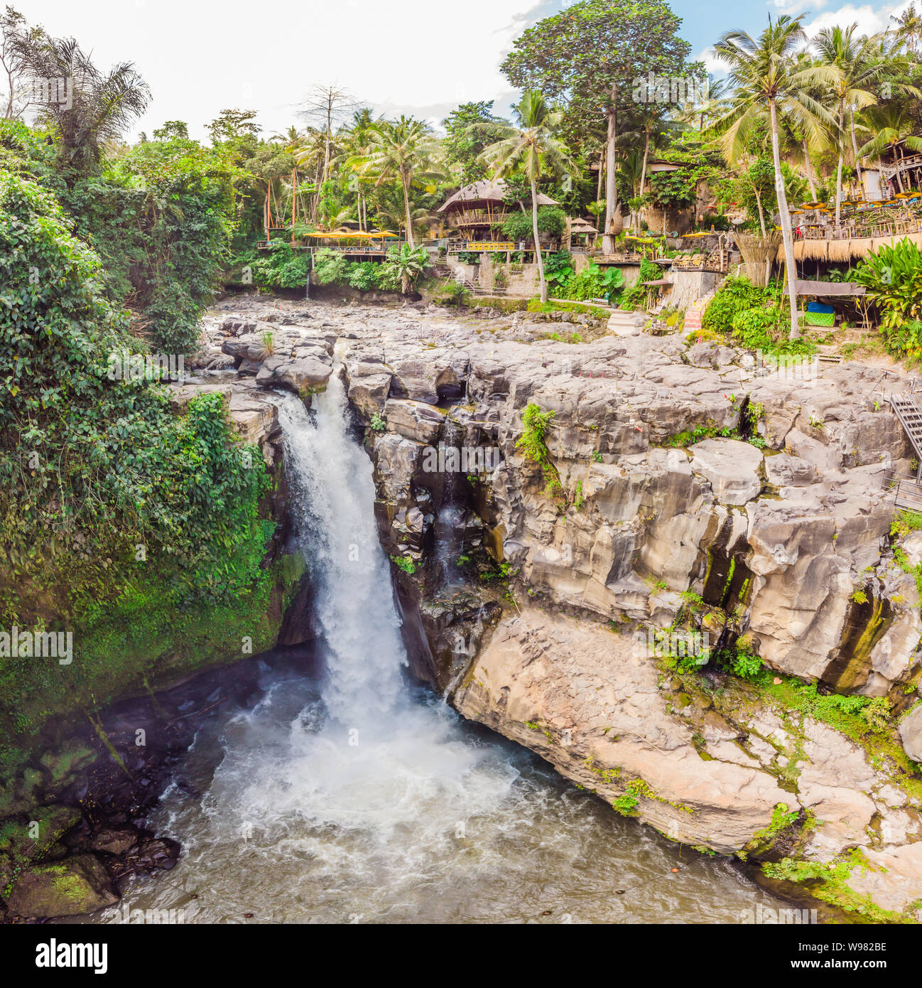 Tegenungan waterfall  located in Gianyar  regency  Bali  Stock 