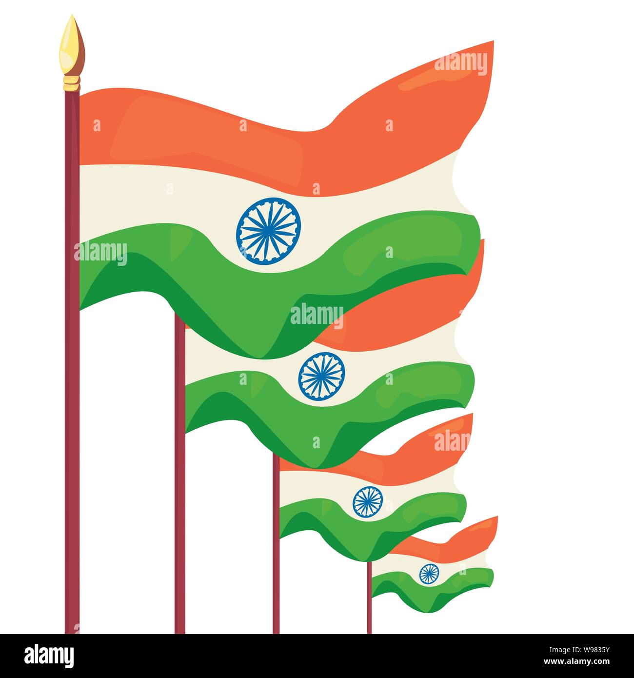 Boy waving indian flag hi-res stock photography and images - Alamy
