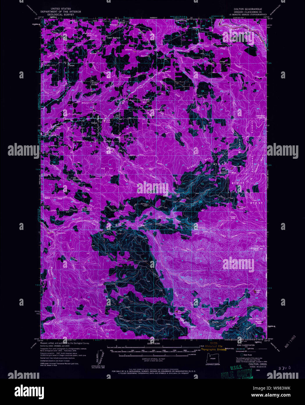 Colton Map Of Oregon High Resolution Stock Photography and Images - Alamy