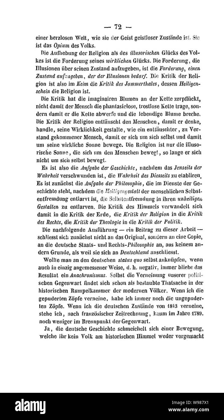 Deutsch Franz Jahrbücher (Ruge Marx) 072 Stock Photo Alamy