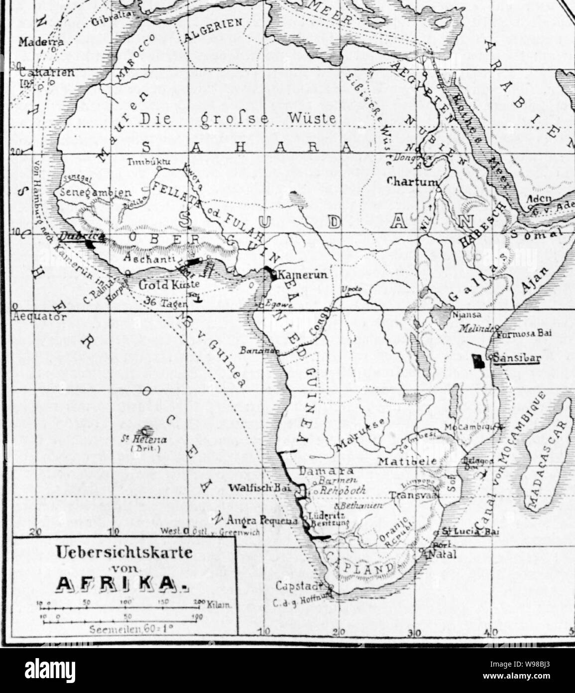 Deutsche kolonien 1885 afrika ausschnitt Stock Photo Alamy