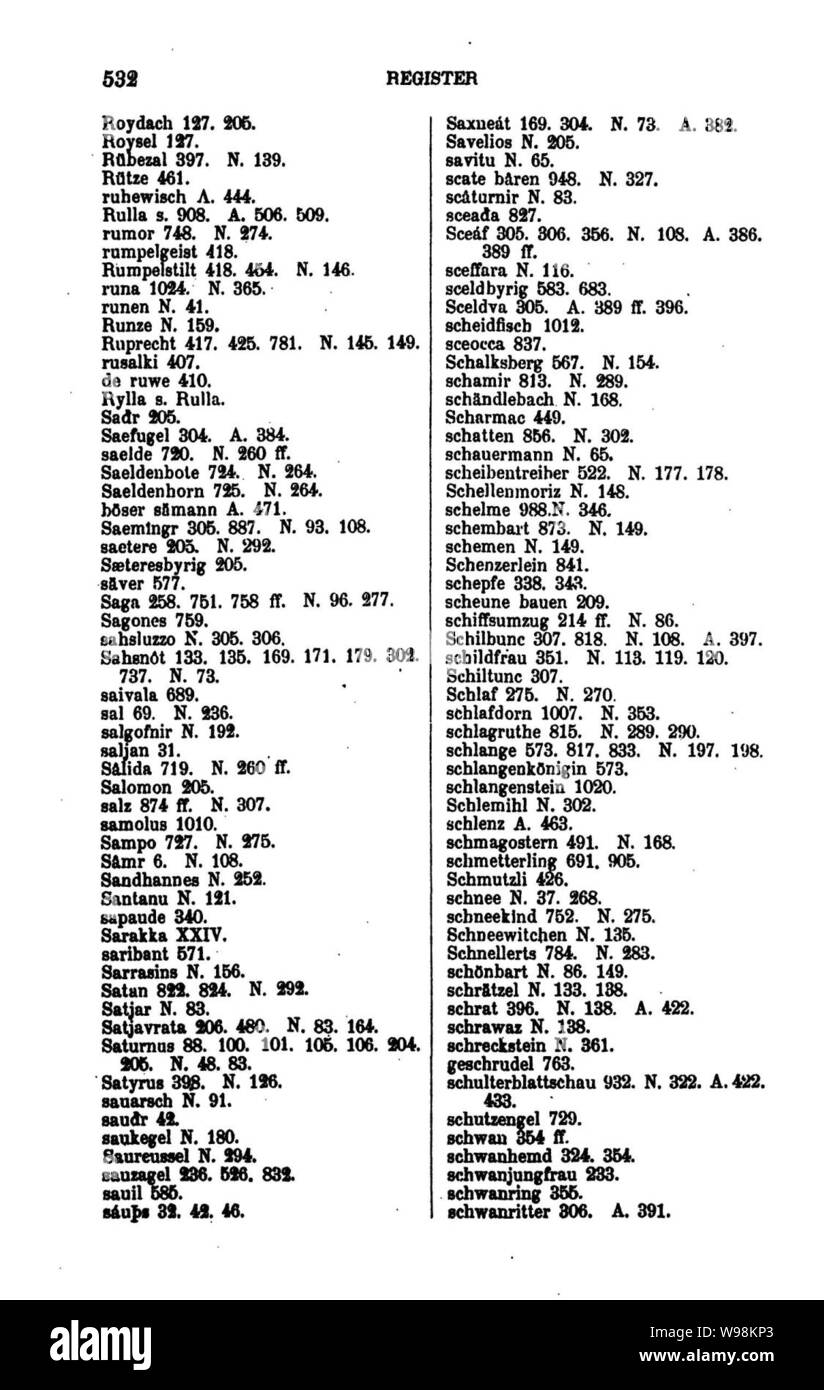 Deutsche Mythologie (Grimm) V3 546 Stock Photo Alamy