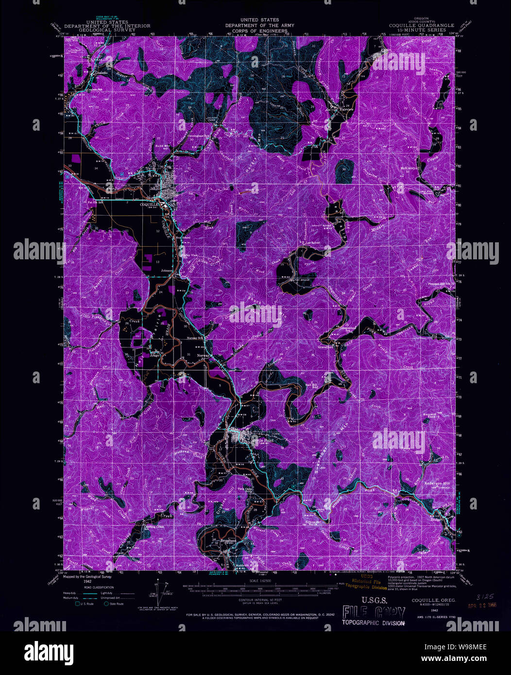 Map of coquille oregon hires stock photography and images Alamy