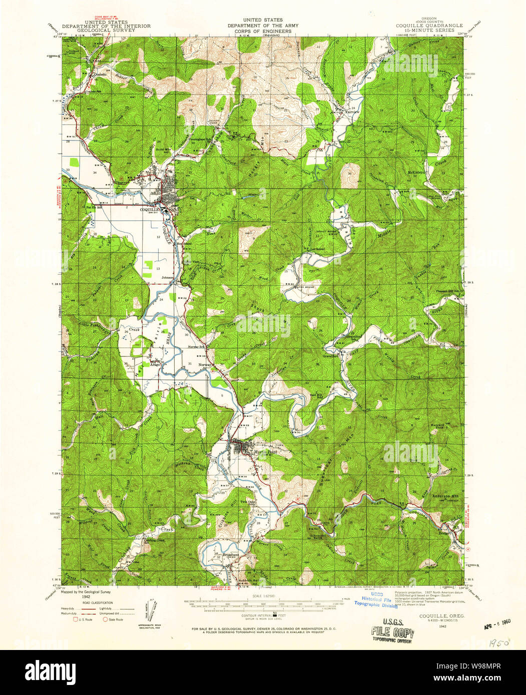 Map of coquille oregon hires stock photography and images Alamy