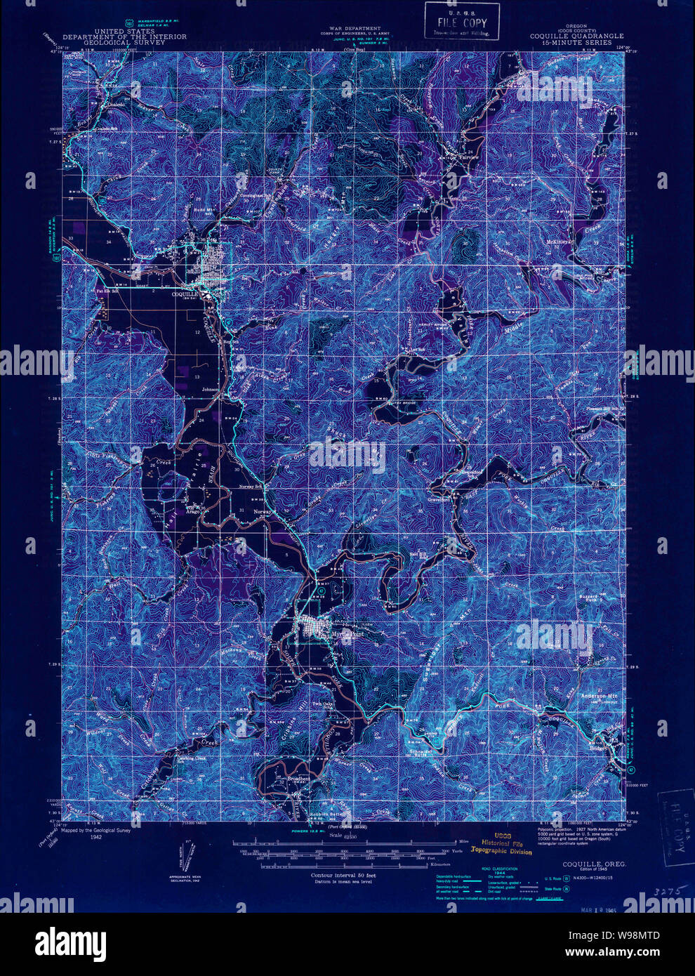 Map of coquille oregon hires stock photography and images Alamy