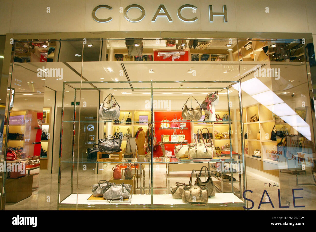 File--View of a Coach store in Shanghai, China, 11 February 2011. Coach  Inc. is planning to seek approval from the stock exchange in the first wee  Stock Photo - Alamy