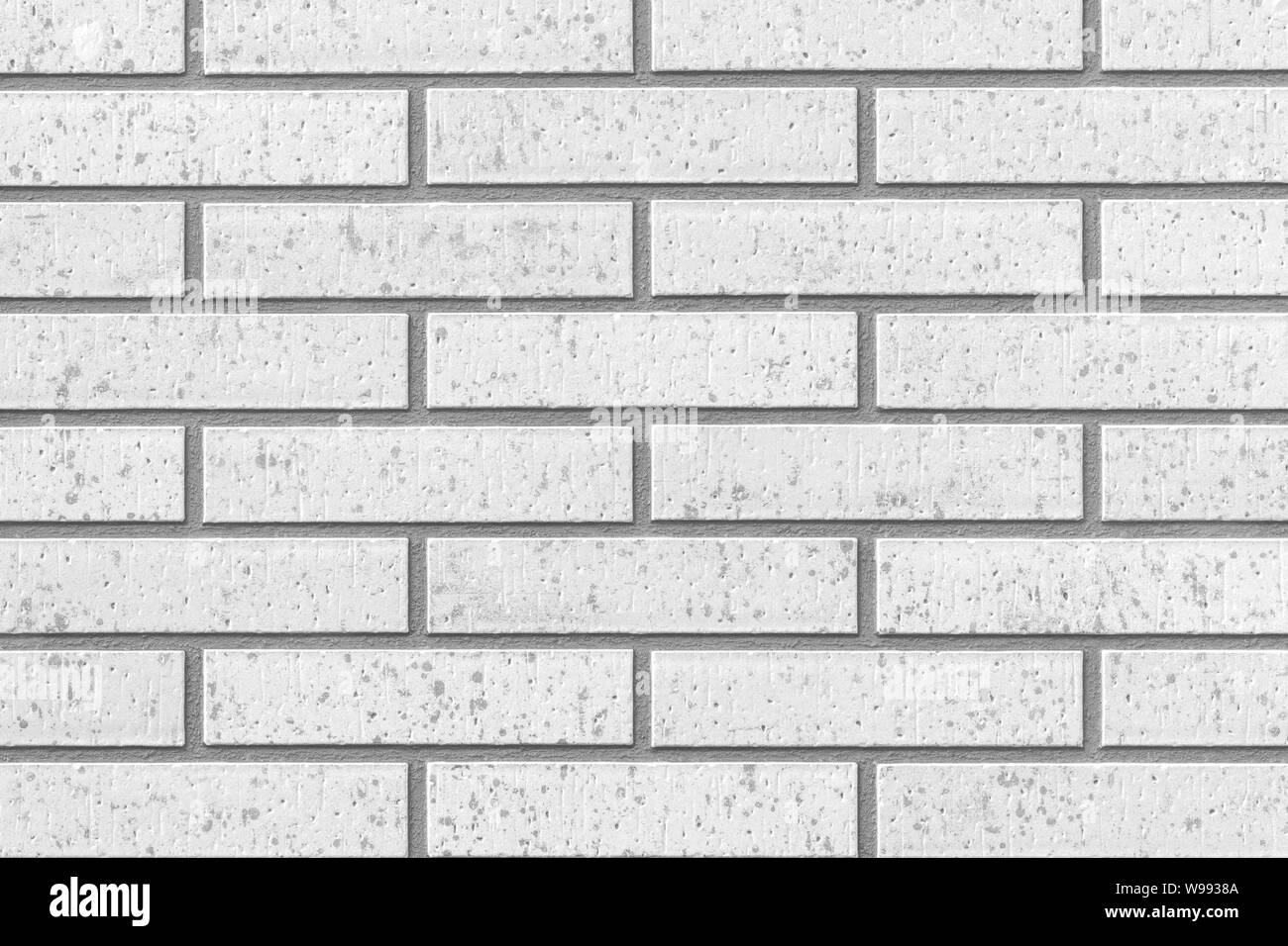 White concrete brick wall pattern texture for background Stock Photo