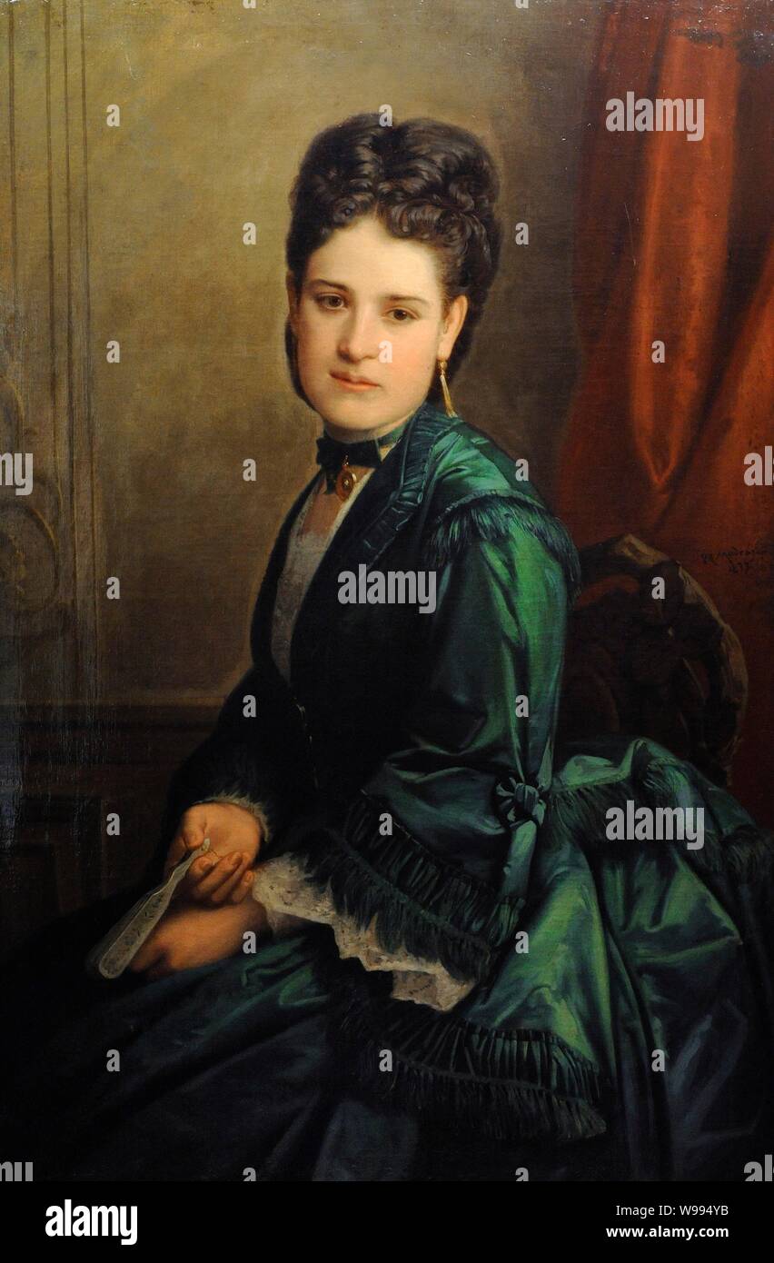 Adelina Patti (1843-1919). Soprano italiana. Retrato por Raimundo de Madrazo y Garreta (1841-1920), 1873. Museo de Historia. Madrid. España. Stock Photo