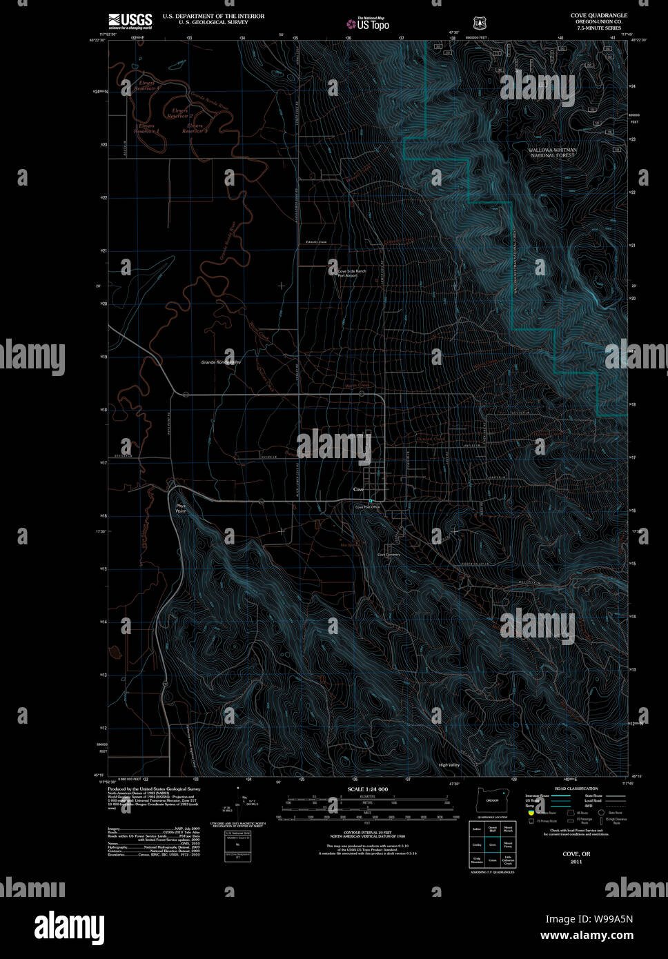 Map of cove oregon hires stock photography and images Alamy
