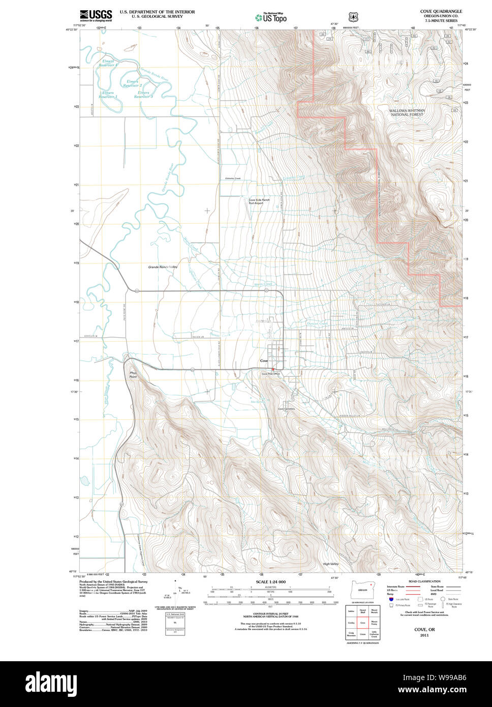 Map of cove oregon Cut Out Stock Images & Pictures Alamy