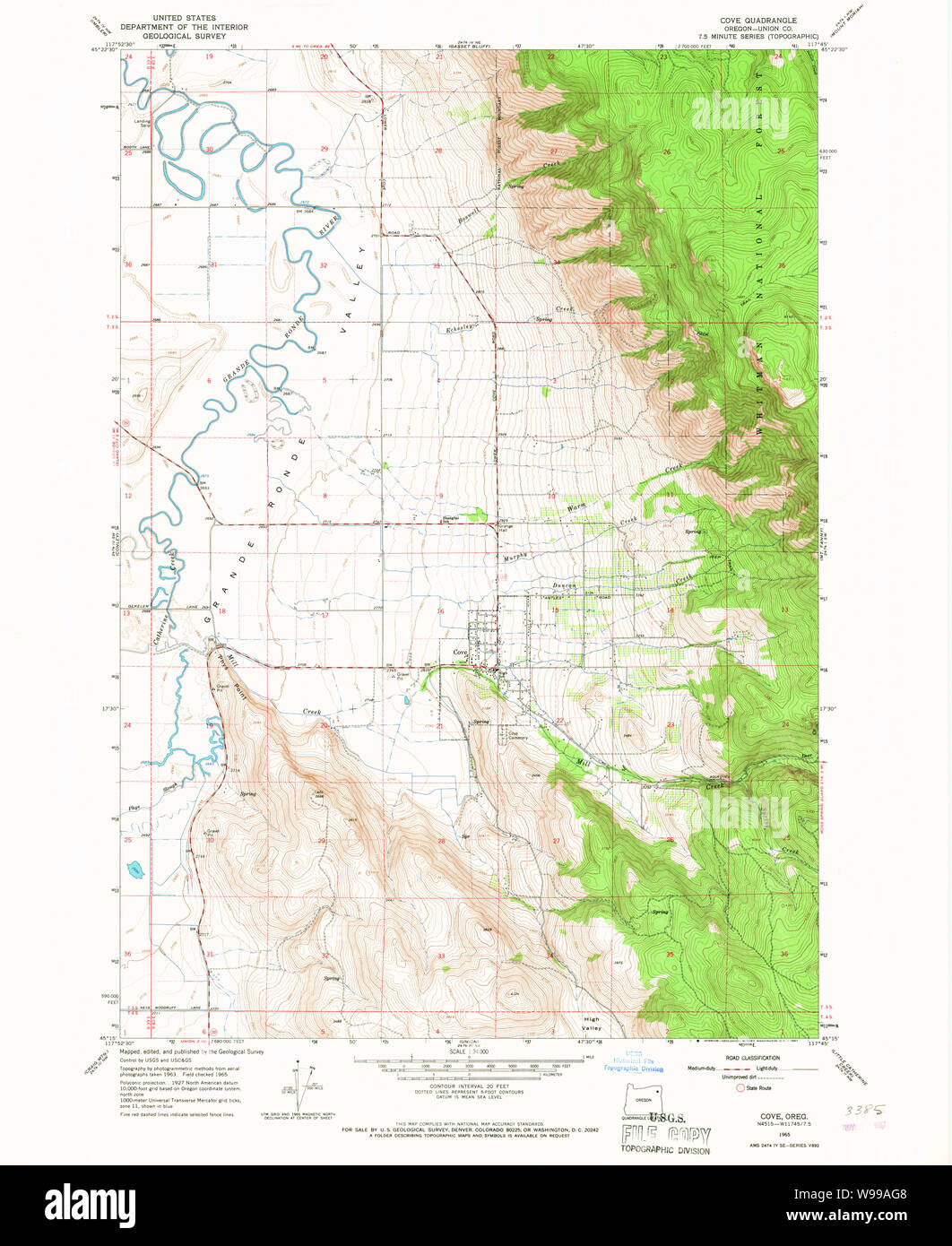 Map of cove oregon hires stock photography and images Alamy