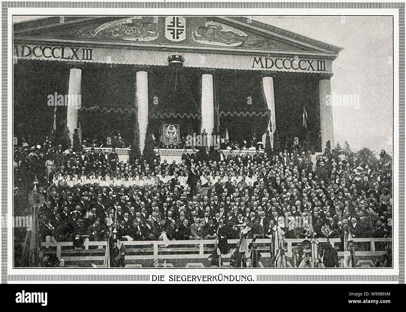 Deutsches Turnfest 1913 Siegerehrung. Stock Photo