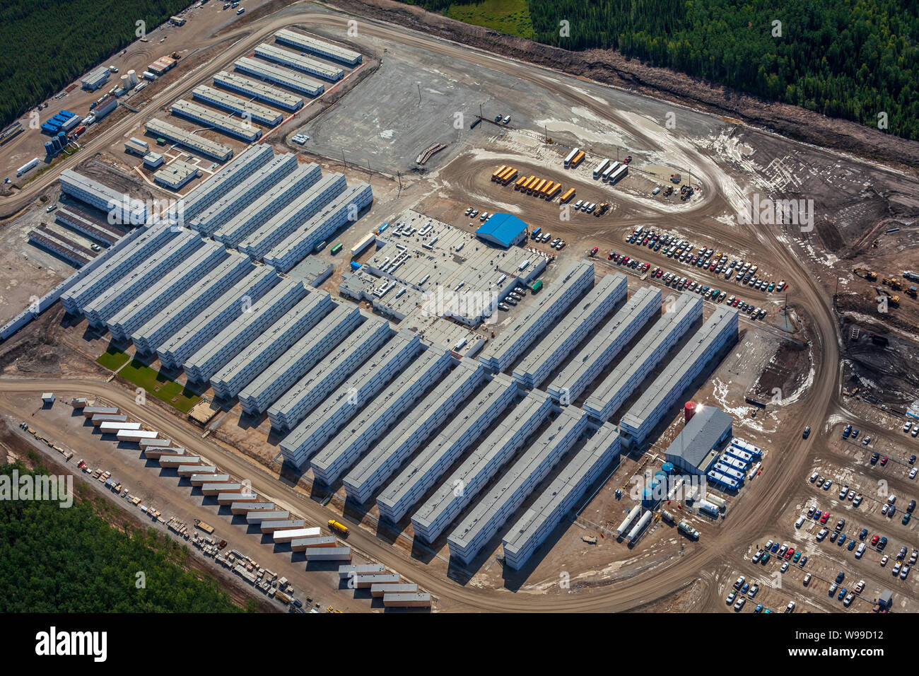 Camp housing for oil sands workers for oil sands operations north of