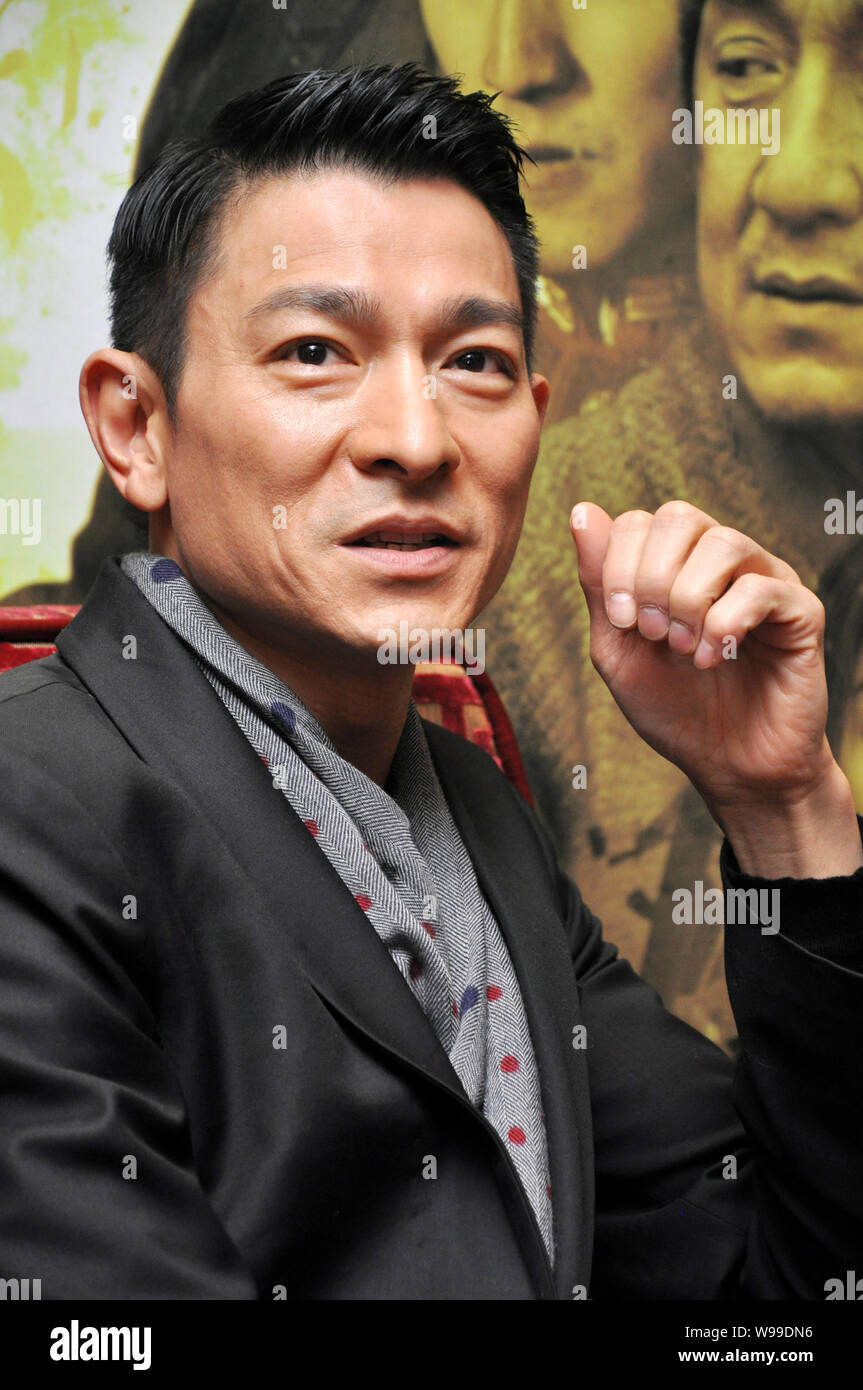 Hong Kong singer and actor Andy Lau attends a press conference for the  movie, Shaolin (2011), in Shanghai, China, 17 January 2011 Stock Photo -  Alamy