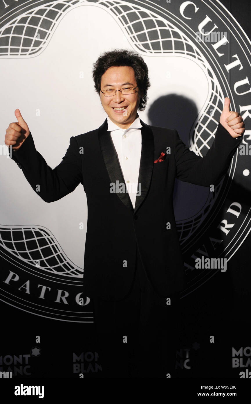 Chinese singer Liao Changyong attends the Montblanc de la Culture Arts