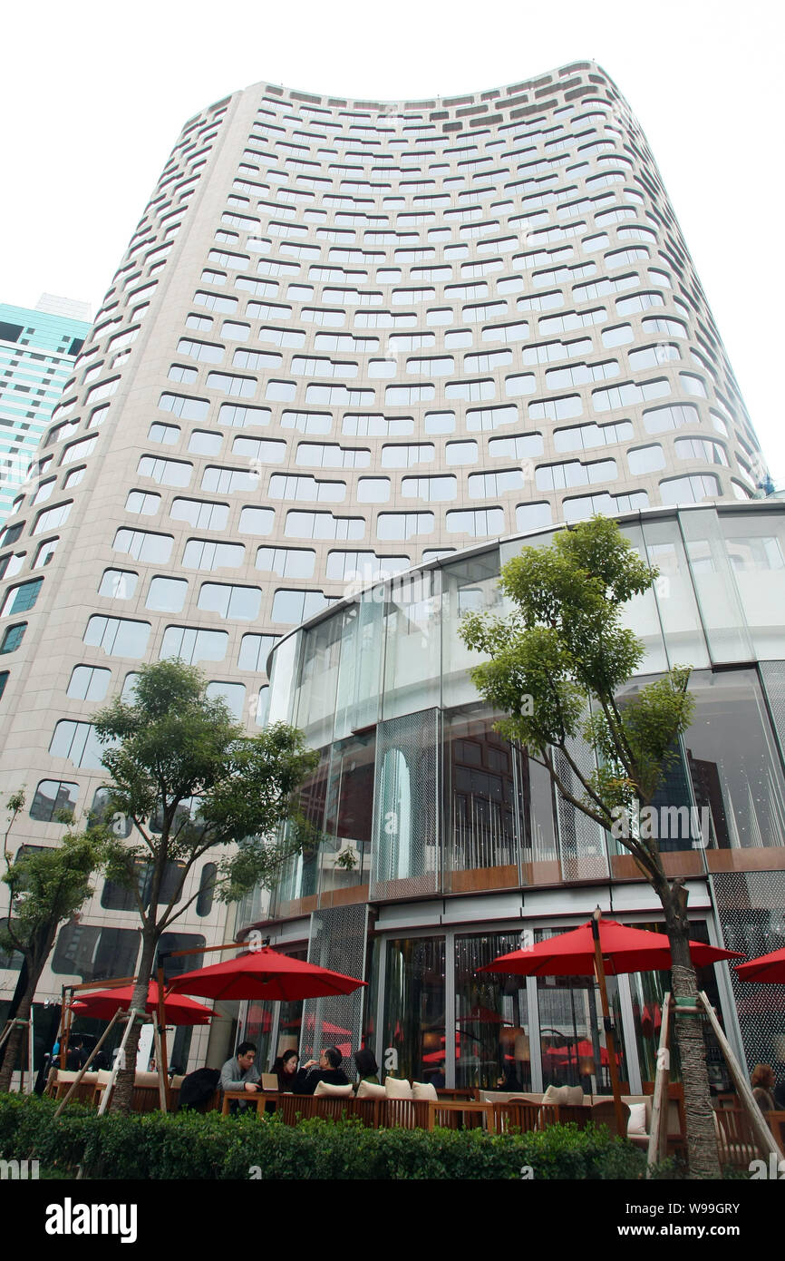 View of Andaz hotel in Shanghais entertainment and tourist landmark Xintiandi, China, 28 October 2011.   Founded in 2007, Andaz is an affiliated brand Stock Photo