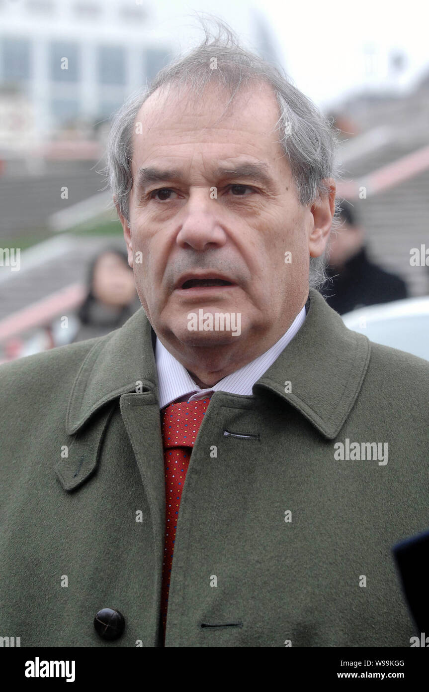 Ferrari CEO Amedeo Felisa attends an exhibition to celebrate Ferraris