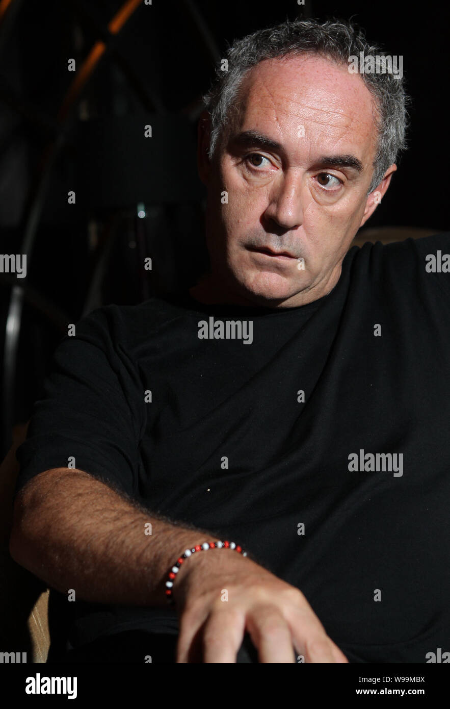 Southern Spains most celebrated chef  Ferran Adria is pictured in Shanghai, China, 23 August 2011.   Ferran Adria is in China to present his well know Stock Photo