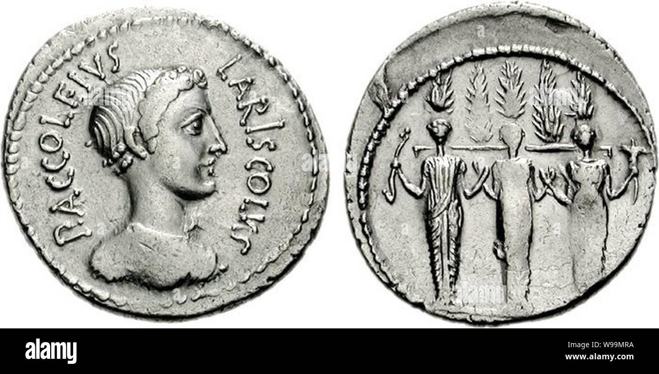 Diana Nemorensis denarius2. Stock Photo
