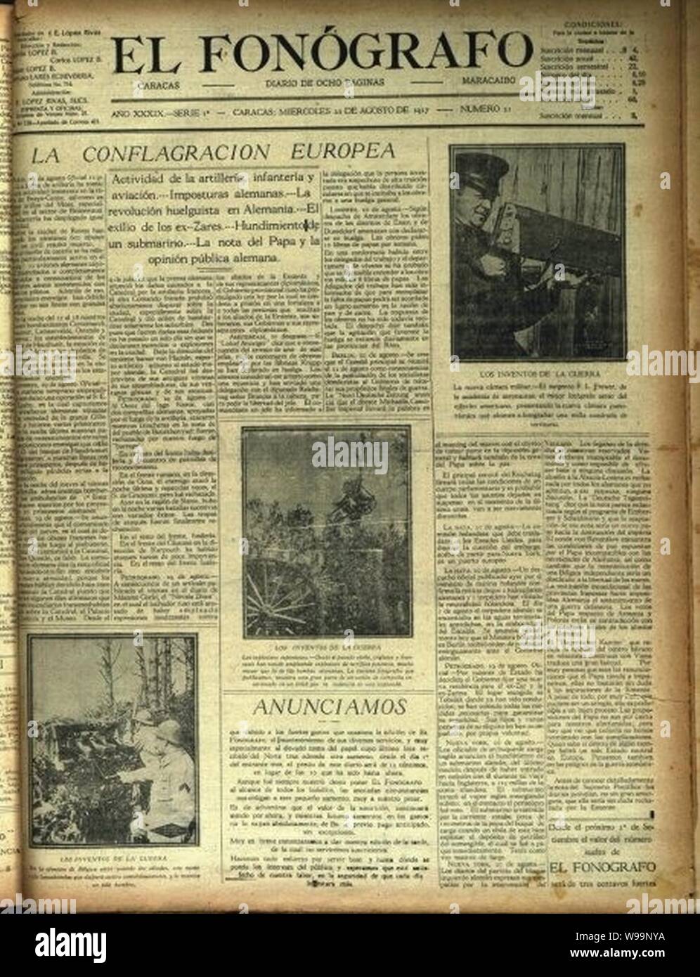 Diario El Fonógrafo Stock Photo Alamy