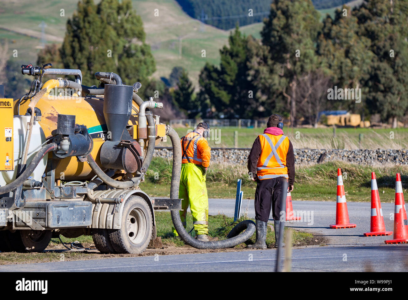 Annat, Canterbury, New Zealand, August 13 2019 Drainage and