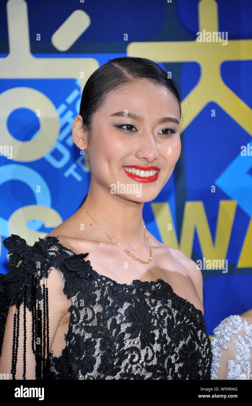 Chinese model Wang Shiqing attends the 2011 China Trends Awards ceremony in Beijing, China, 13 December 2011. Stock Photo