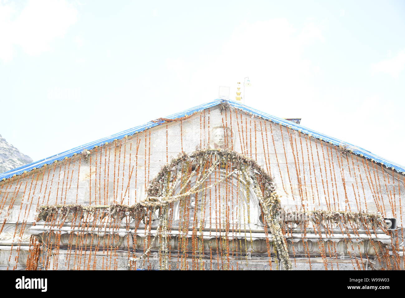 Holy Hindu Temple of Lord Shri Kedarnath Shankar Bholenath Temple 2019 view in Chamoli/Rudraprayag District , Uttrakhand , India , Asia Stock Photo
