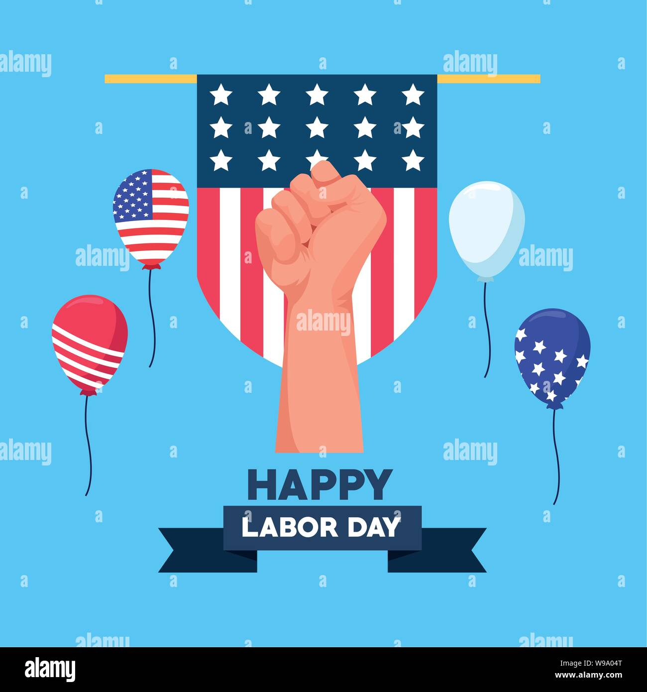 labor day usa celebration card Stock Vector Image & Art Alamy