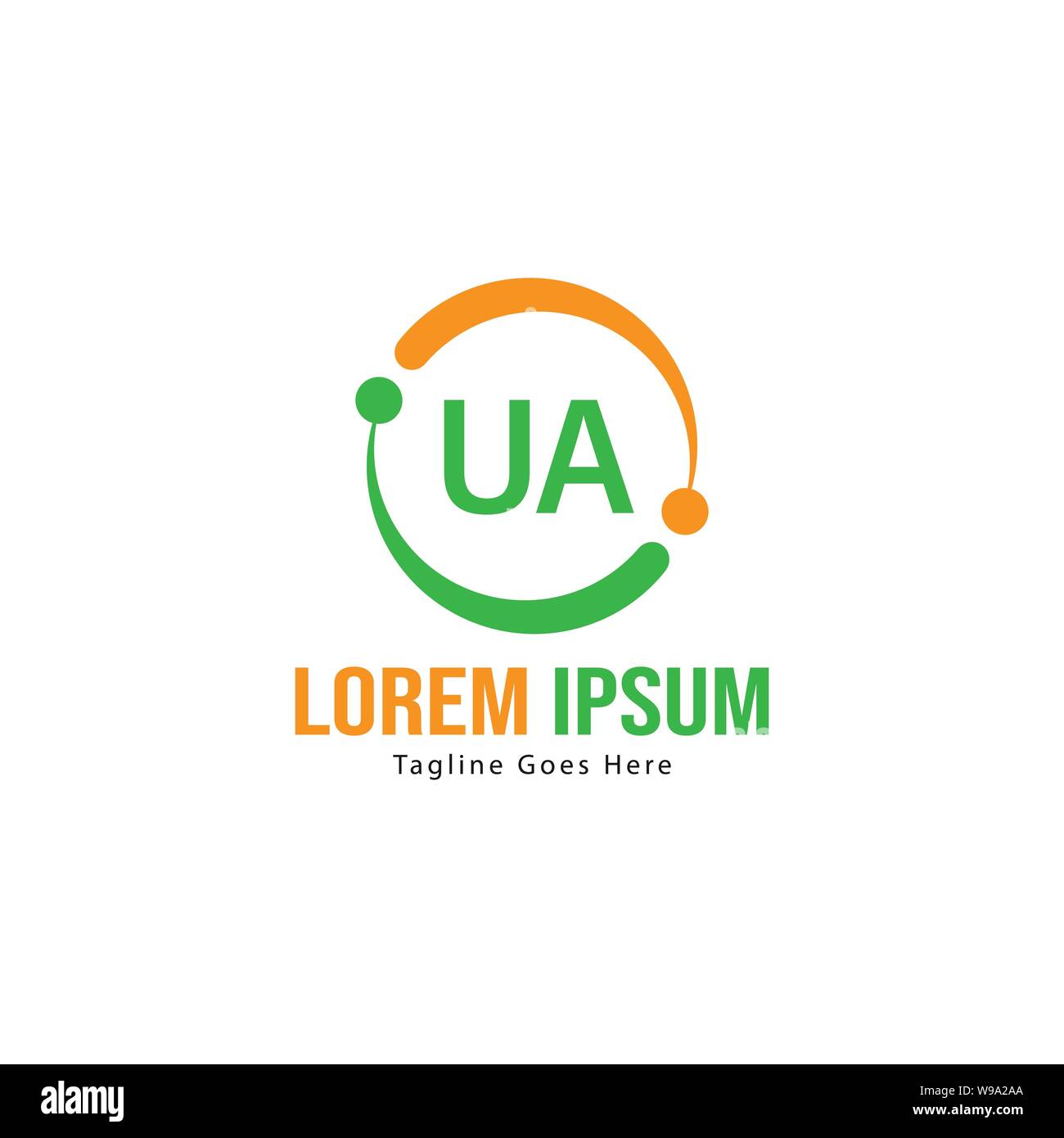UA Letter Logo Design. Creative Modern UA Letters Icon Illustration design Stock Vector