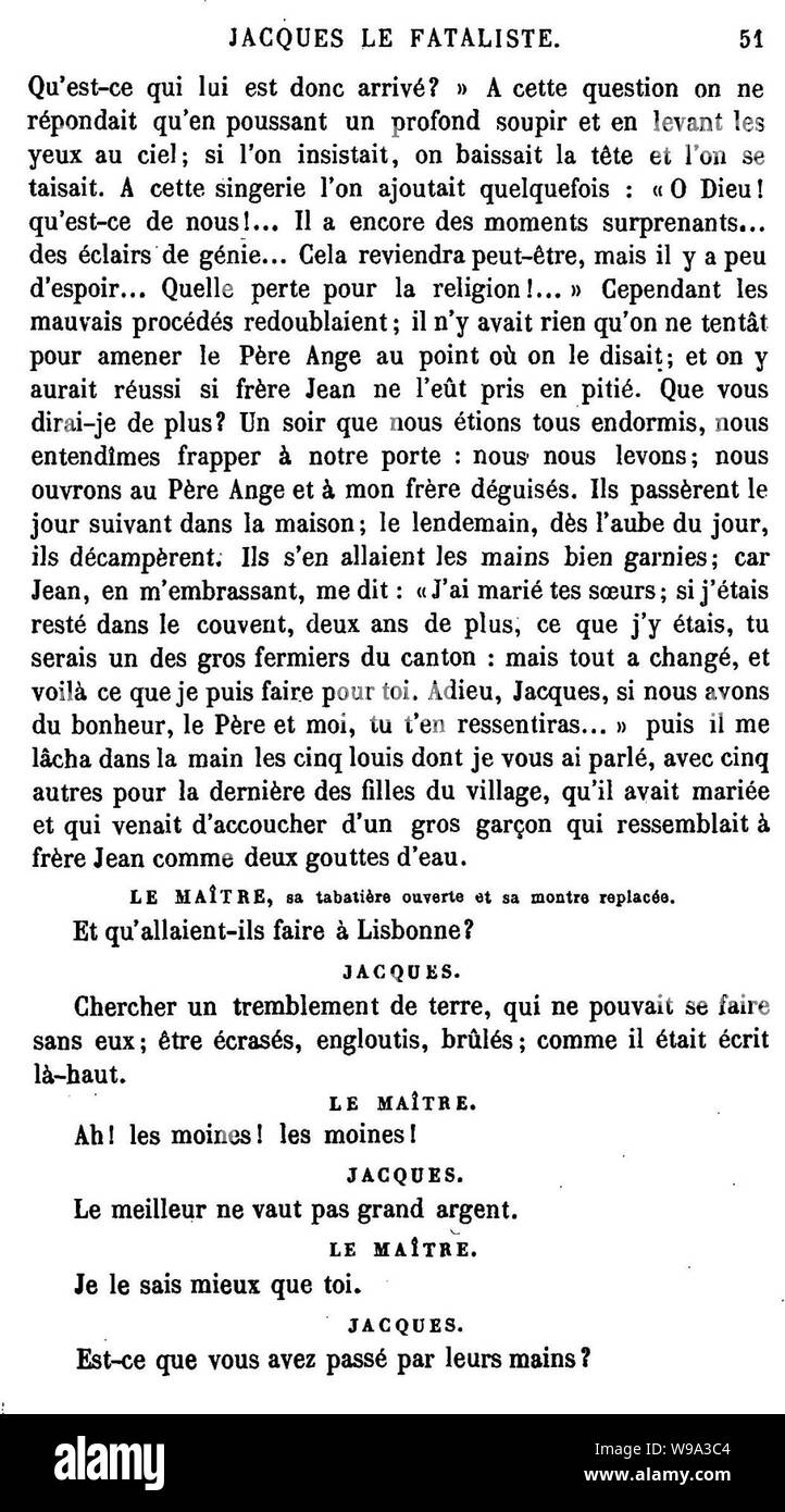 Diderot Jacques le Fataliste 051 Stock Photo Alamy