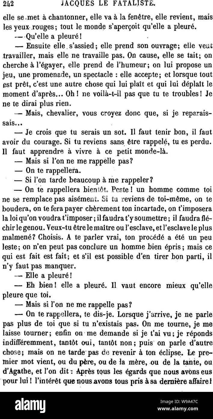 Diderot Jacques le Fataliste 242 Stock Photo Alamy