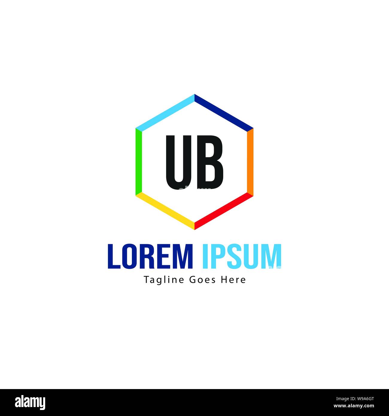 UB Letter Logo Design. Creative Modern UB Letters Icon Illustration ...