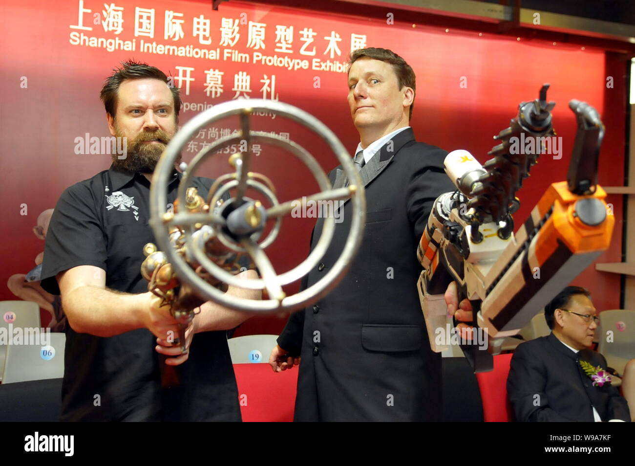 New Zealand filmmaker Richard Taylor, right, cofounder and director of