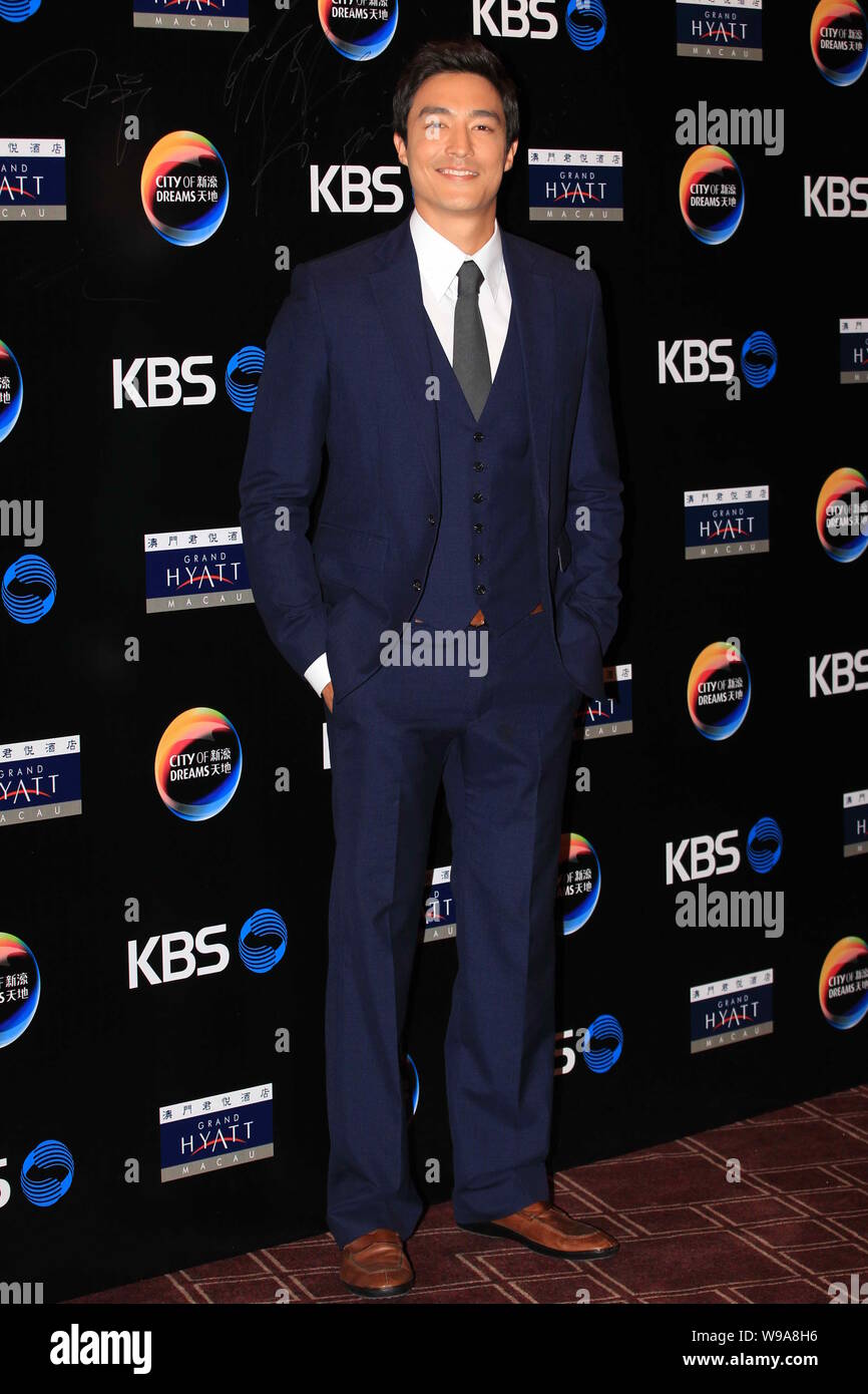 South Korean actor Daniel Henney is seen during a press conference for the TV drama, Runaway, in Macao, China, 24 August 2010. Stock Photo