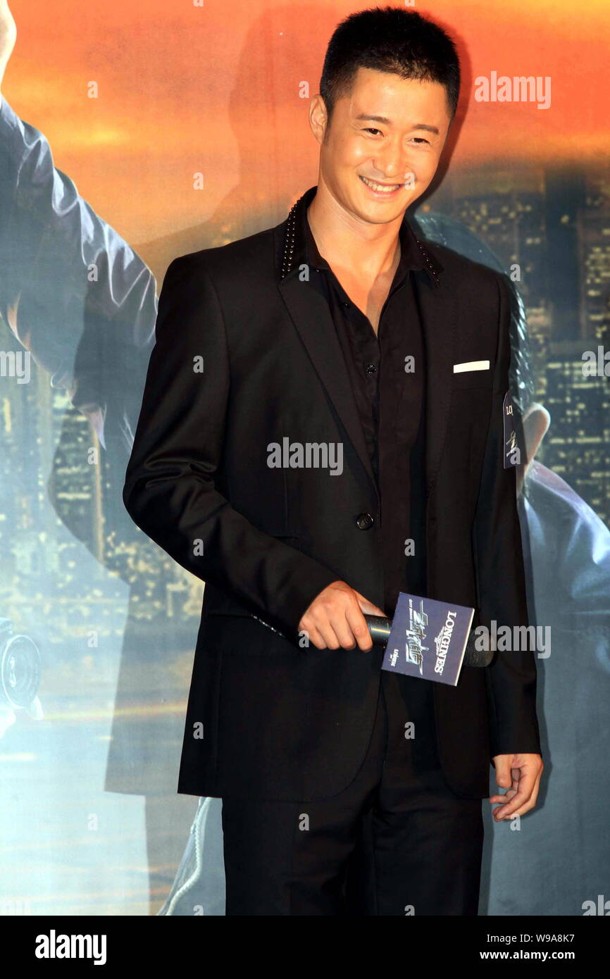 Chinese actor Wu Jing is seen during a premiere for the film, City