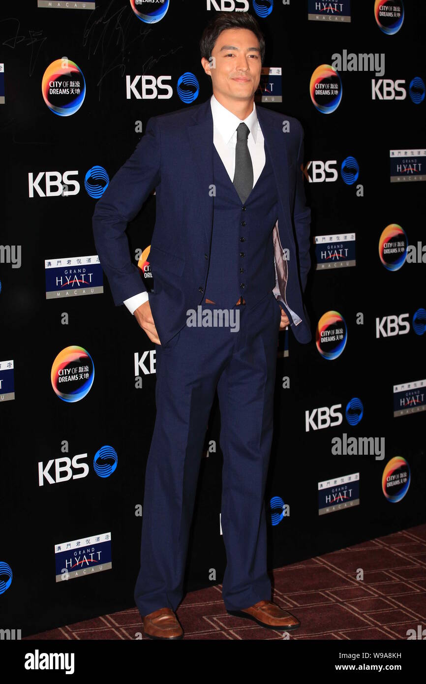 South Korean actor Daniel Henney is seen during a press conference for the TV drama, Runaway, in Macao, China, 24 August 2010. Stock Photo