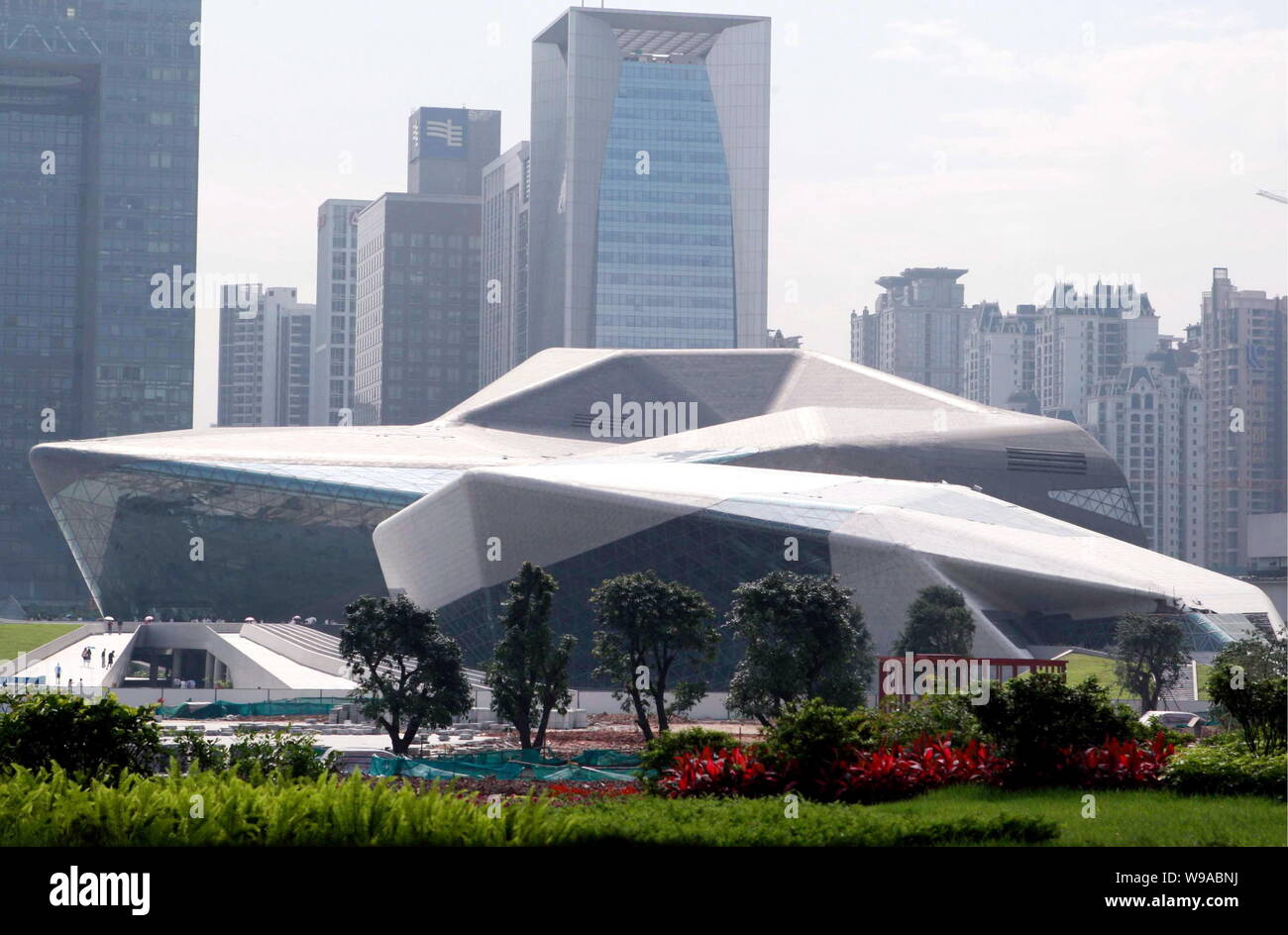 View of the Guangzhou Opera House in Guangzhou city, south Chinas Guangdong province, 23 May
