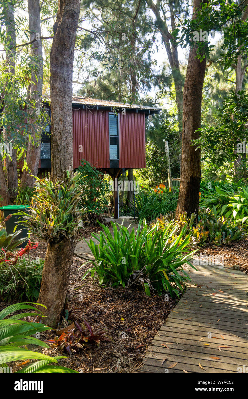 A secluded house on Dangar Island, NSW Central Coast Stock Photo