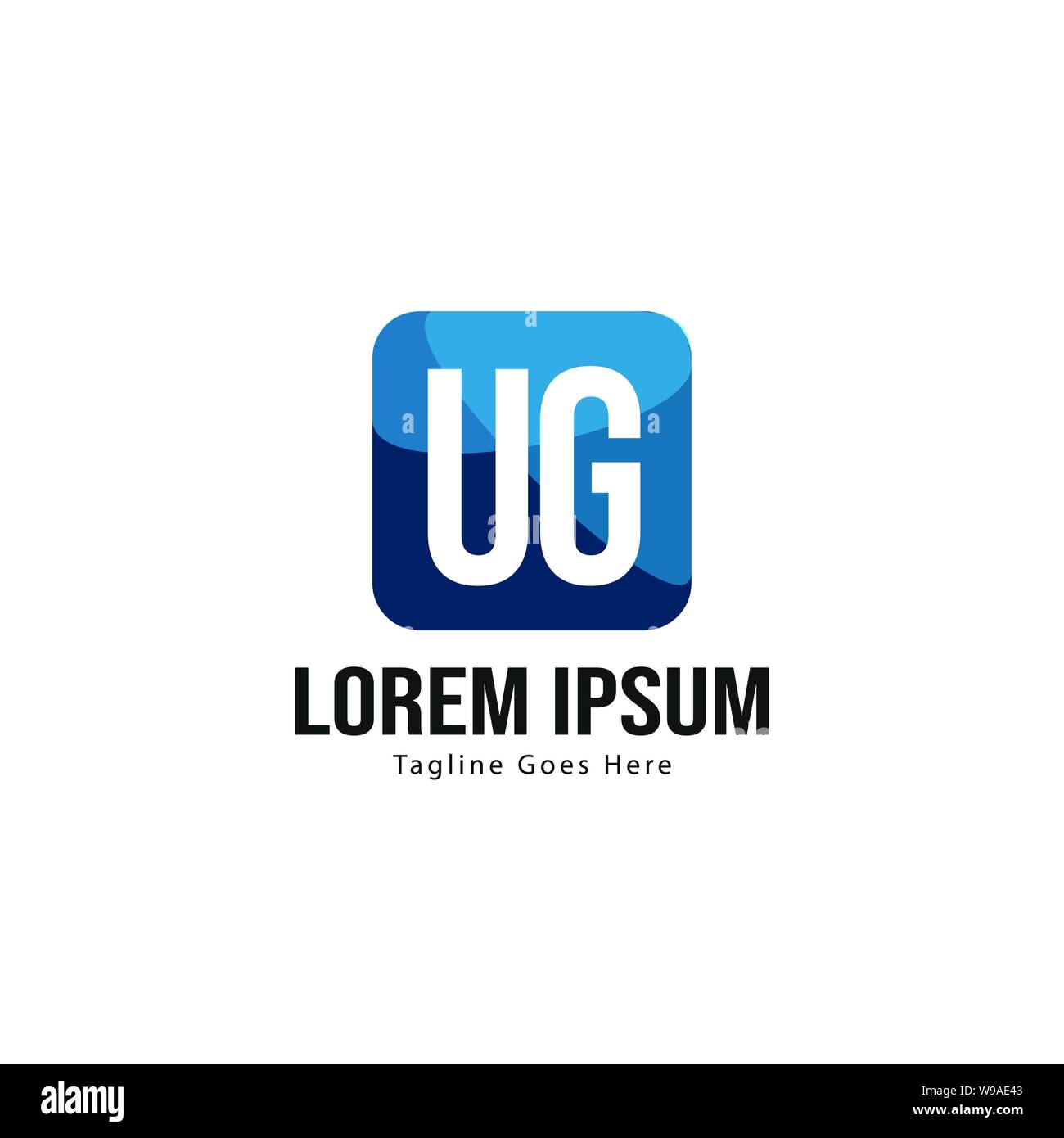 UG Letter Logo Design. Creative Modern UG Letters Icon Illustration ...