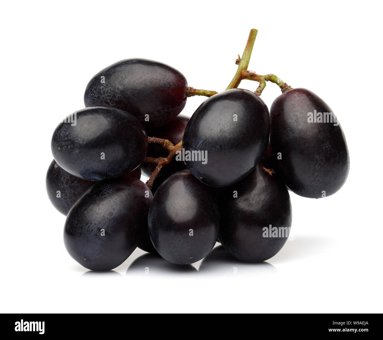 Fresh black grape isolated on white background Stock Photo