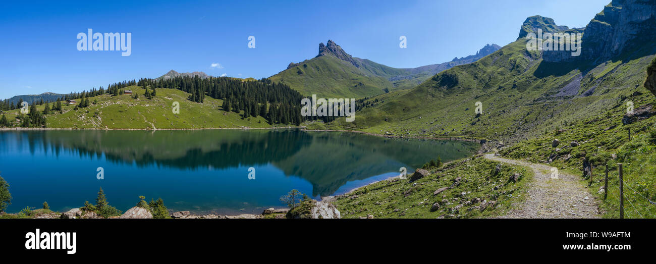 Panoramic of Bannalpsee, Bannalp, Nidwalden Switzerland Stock Photo Alamy