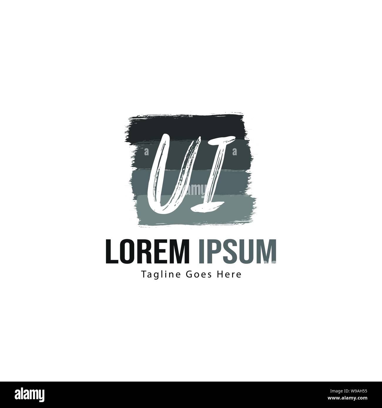UI Letter Logo Design. Creative Modern UI Letters Icon Illustration ...