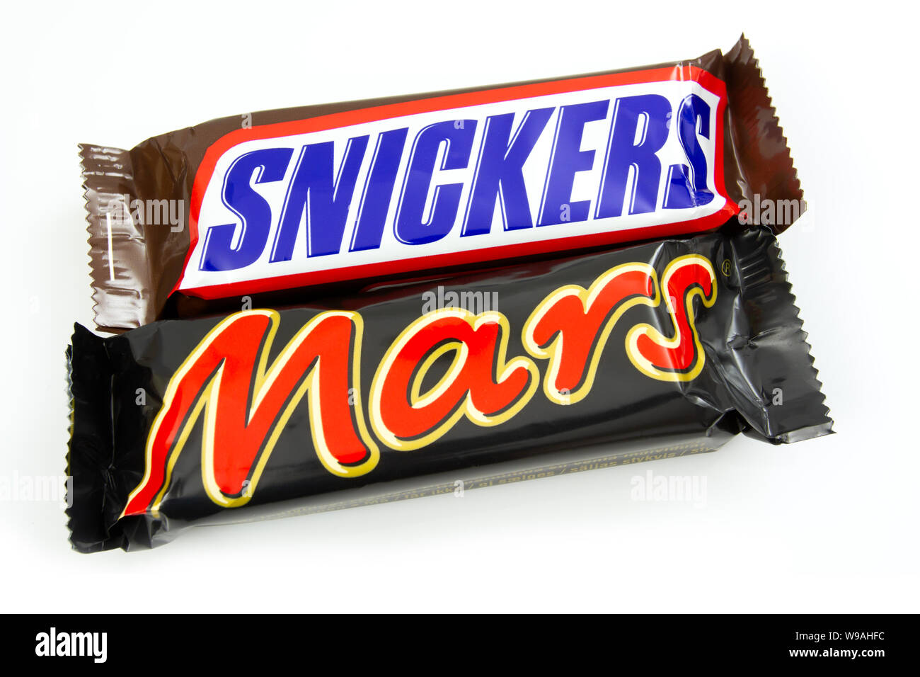 Mars and Snickers brand chocolate bars Stock Photo Alamy